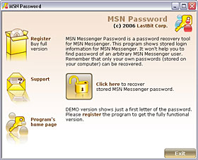 msn messenger password recovery